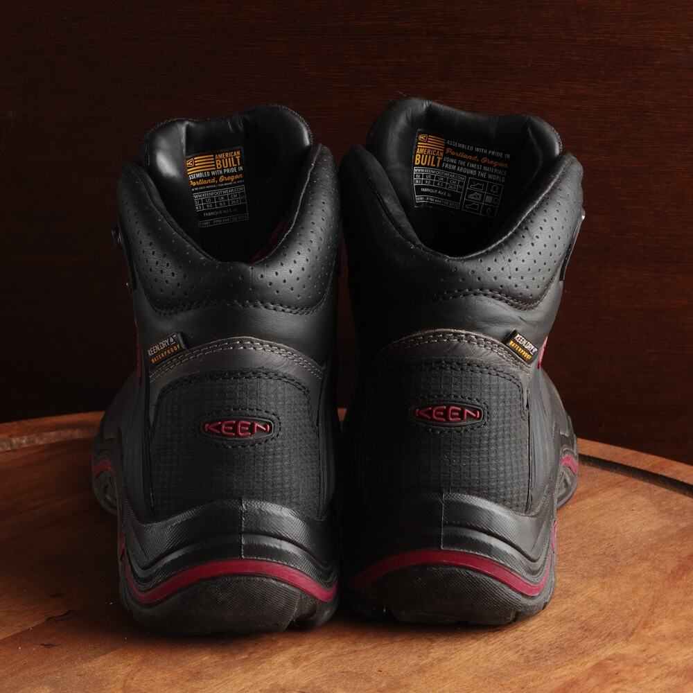 Keen Boots WMS SZ 9 Gray Liberty Ridge Waterproof Leather Hiking Outdoor MiUSA - Picture 8 of 16